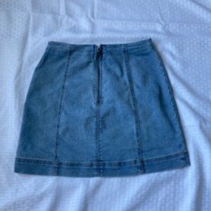 Light Wash Denim Mini Skirt
